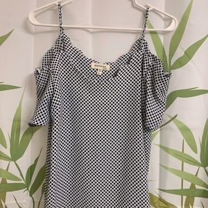 Polka dot off shoulder blouse